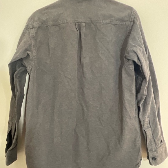 LL Bean Chamois Cloth Work Shirt Mens Medium Gray Heavy Long Sleeve Button Up - Picture 3 of 9